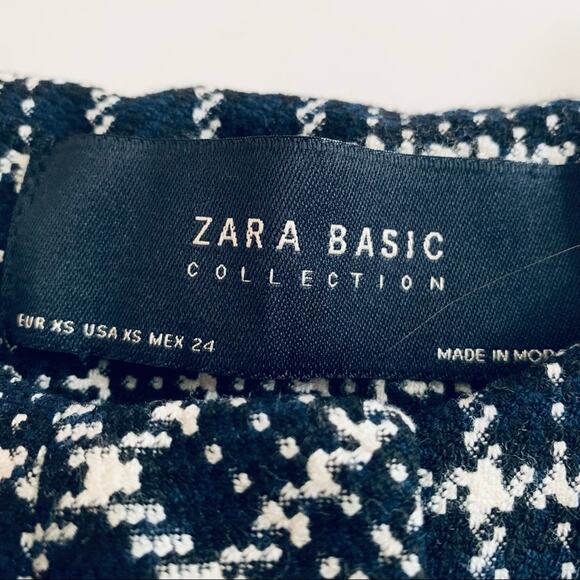 Zara plaid checkered jacket with back pleat size XS - Picture 6 of 14